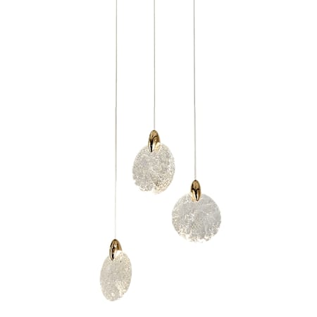 Artcraft Lighting Snowflake 3 Light 12" Wide Chandelier Matte Black / Satin Brass