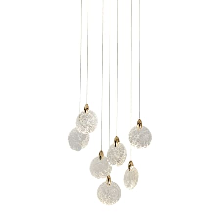 Artcraft Lighting Snowflake 7 Light 16" Wide Chandelier Matte Black / Satin Brass