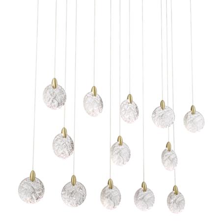 Artcraft Lighting Snowflake 40" Wide Linear Pendant Matte Black / Satin Brass