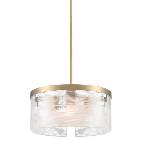 Artcraft Lighting Skye 3 Light 15" Wide Abstract Pendant Brushed Brass