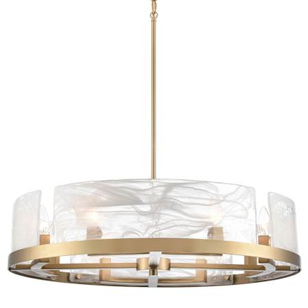 Artcraft Lighting Skye 8 Light 28" Wide Abstract Drum Chandelier Brushed Brass