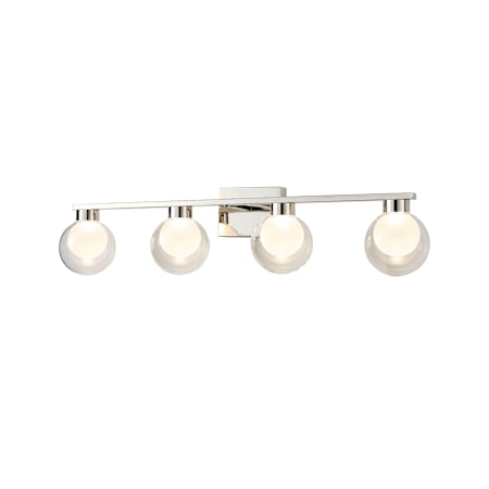Artcraft Lighting Colton 4 Light 33" Wide Vanity Light Polished Nickel