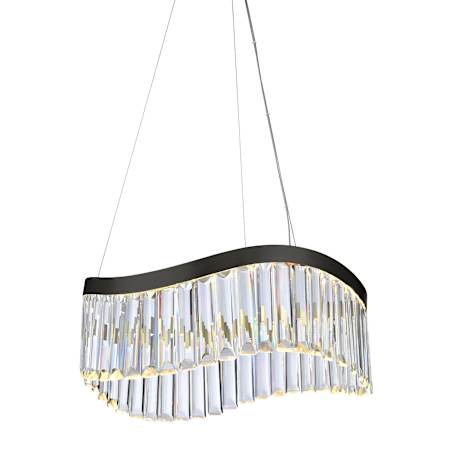 Artcraft Lighting Jules 20" Wide Crystal Abstract Chandelier Black
