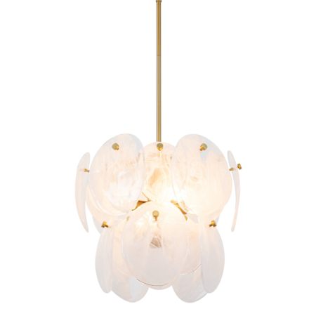 Artcraft Lighting Lily 4 Light 17" Wide Abstract Waterfall Chandelier Brushed Brass
