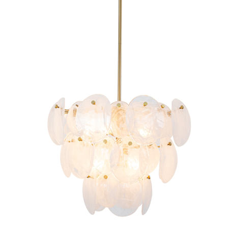 Artcraft Lighting Lily 8 Light 24" Wide Abstract Waterfall Chandelier Brushed Brass