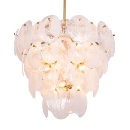 Artcraft Lighting Lily 13 Light 29" Wide Abstract Waterfall Chandelier Brushed Brass