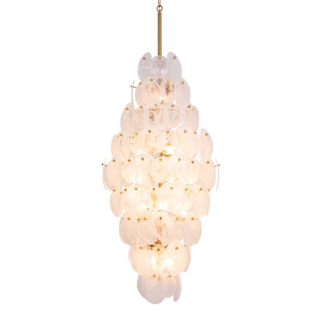 Artcraft Lighting Lily 15 Light 29" Wide Abstract Waterfall Chandelier Brushed Brass