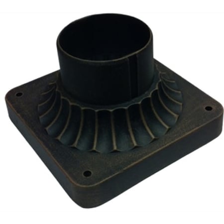Artcraft Lighting Palermo 6" Square Pier Mount Base Black