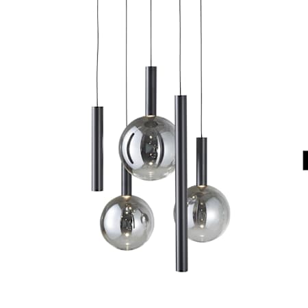 Artcraft Lighting Modella 21" Wide Selectable 3000K/4000K/5000K LED Multi Light Pendant Black