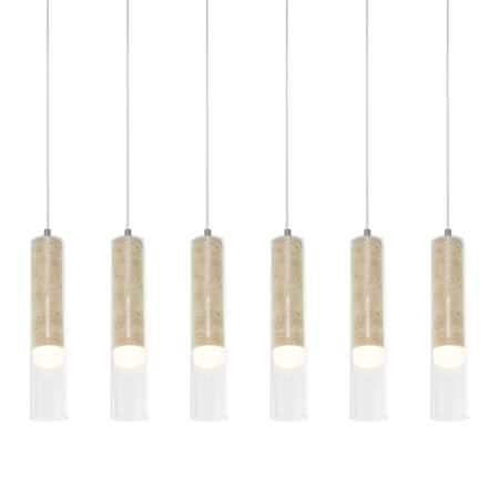 Artcraft Lighting Zara 40" Wide Selectable 3000K/4000K/5000K LED Linear Pendant Brushed Nickel