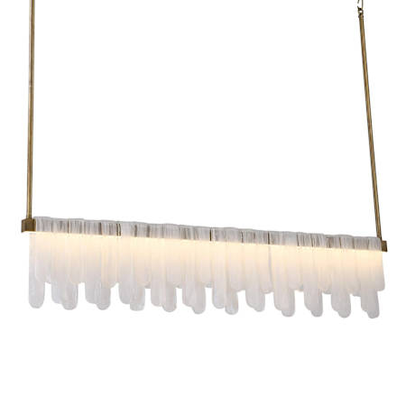 Artcraft Lighting Roselle 39" Wide Selectable 3000K/4000K/5000K LED Linear Pendant Legacy Brass