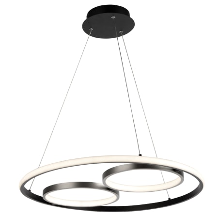Artcraft Lighting Gemini 23" Wide LED Ring Chandelier Black / Nickel