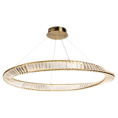 Artcraft Lighting Stella 40" Wide Crystal Ring Chandelier Brushed Brass