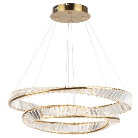 Artcraft Lighting Stella 32" Wide Crystal Ring Chandelier Brushed Brass