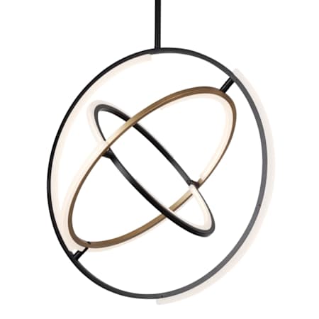Artcraft Lighting Trilogy 24" Wide Pendant Black / Brass