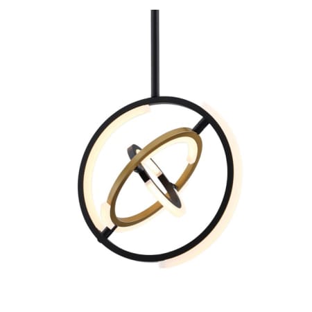 Artcraft Lighting Trilogy 13" Wide Pendant Black / Gold