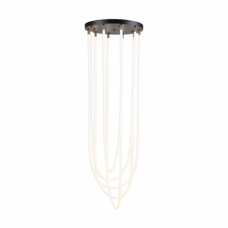 Artcraft Lighting Cascata 22" Wide LED Abstract Multi Light Pendant Black / Brushed Brass