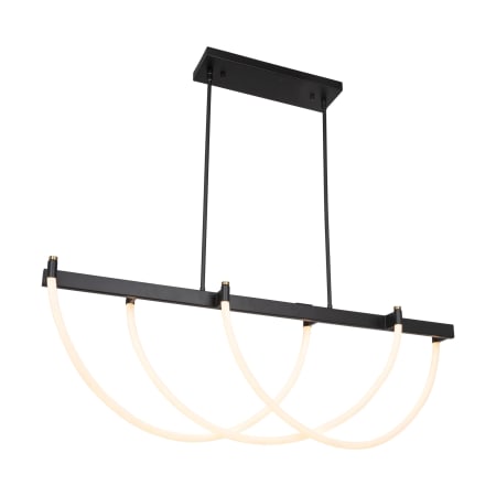Artcraft Lighting Cascata 45" Wide LED Abstract Chandelier Black / Brushed Brass