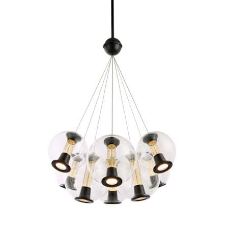 Artcraft Lighting Arlo 26" Wide Chandelier Black / Clear
