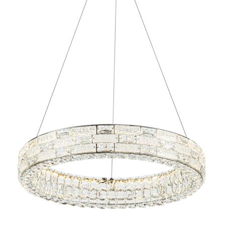 Artcraft Lighting Elegance 24" Wide Crystal Ring Chandelier Polished Nickel