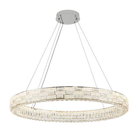 Artcraft Lighting Elegance 40" Wide Crystal Ring Chandelier Polished Nickel