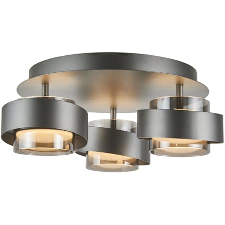 Artcraft Lighting Axis 20" Wide 3000K LED Semi-Flush Ceiling Fixture with Selectable CCT Graphite