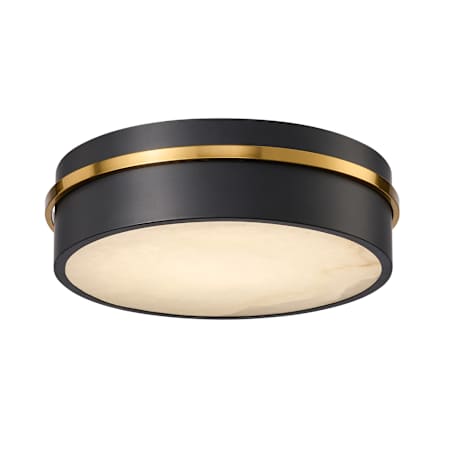 Artcraft Lighting Dax 12" Wide Flush Mount Drum Ceiling Fixture Black / Brass