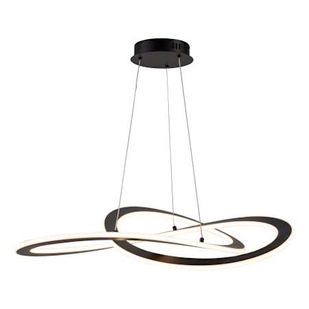 Artcraft Lighting Wave 32" Wide LED Abstract Chandelier Black