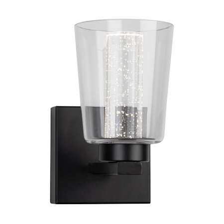 Artcraft Lighting Dalton 8" Tall Bathroom Sconce Black / Clear