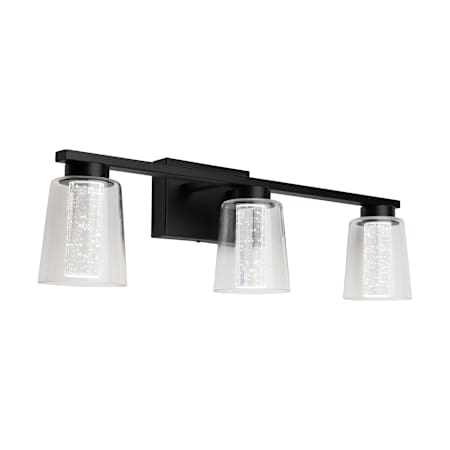 Artcraft Lighting Dalton 3 Light 24" Wide Vanity Light Black / Clear