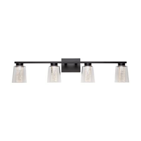 Artcraft Lighting Dalton 4 Light 34" Wide Vanity Light Black / Clear