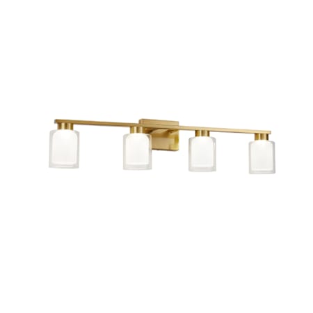 Artcraft Lighting Saville 4 Light 33" Wide Vanity Light Brass / Clear