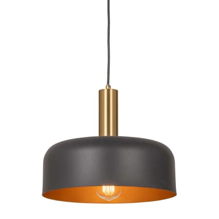 Artcraft Lighting Orsa 12" Wide Pendant Black / Brushed Brass