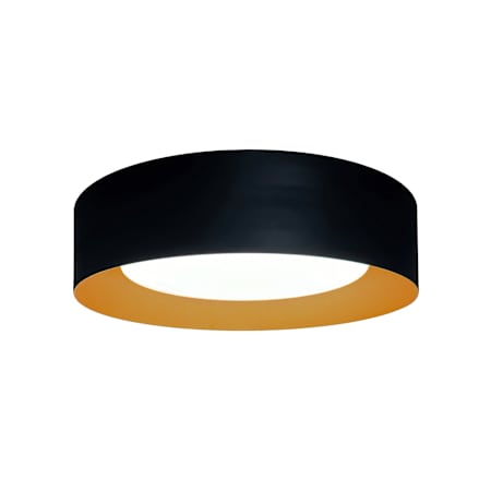 Artcraft Lighting Orsa 14" Wide Flush Mount Drum Ceiling Fixture Black / Brushed Brass / Black/Brushed Brass