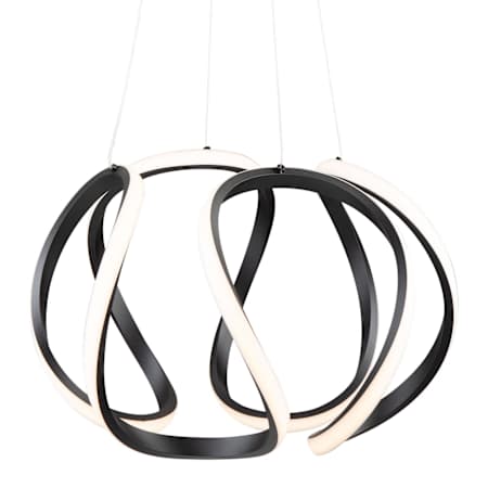 Artcraft Lighting Mira 18" Wide LED Abstract Chandelier Black