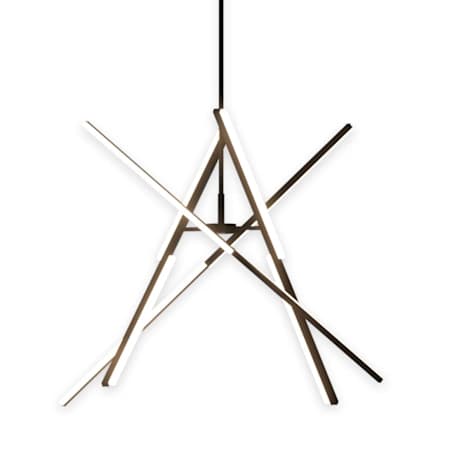 Artcraft Lighting Stix 50" Wide Chandelier Black