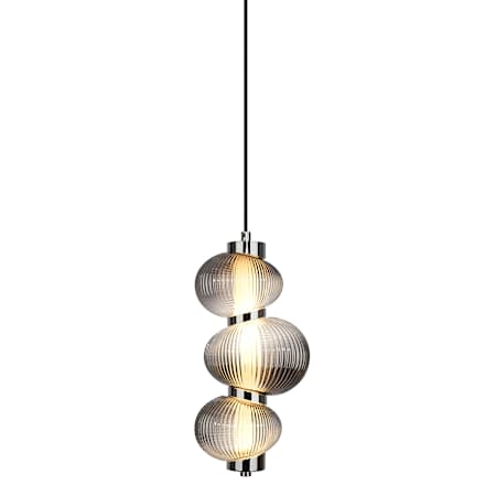 Artcraft Lighting Ariel 7" Wide Abstract Mini Pendant Chrome / Black