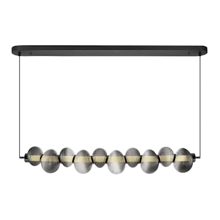 Artcraft Lighting Ariel 43" Wide Abstract Linear Pendant Chrome / Black