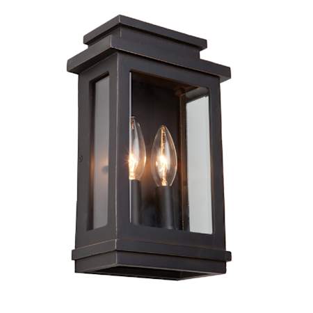 Artcraft Lighting Fremont 2 Light 11" Tall ADA Compliant Outdoor Wall Lantern Oil Rubbed Bronze