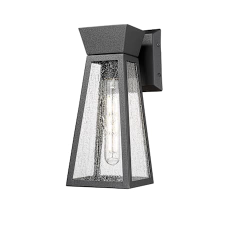 Artcraft Lighting Lucian 12" Tall Outdoor Wall Sconce Black / Clear