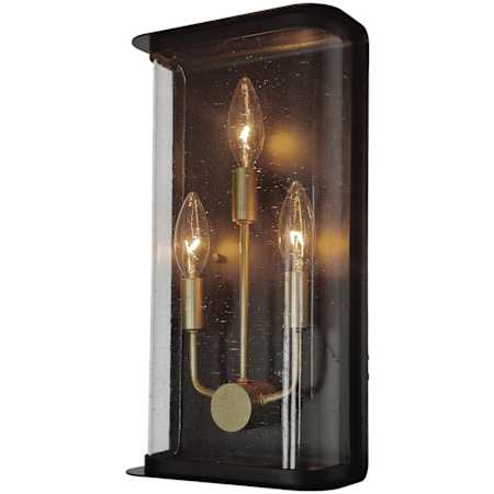 Artcraft Lighting Stonegate 3 Light 15" Tall Outdoor Wall Sconce Black