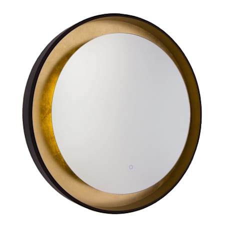 Artcraft Lighting Reflections 32" W x 31-1/2" H Circular Metal Framed Bathroom Wall Mirror with LED Lighting Oil Rubbed Bronze / Gold Leaf
