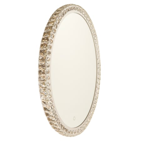 Artcraft Lighting Reflections 23-1/2" W x 29-1/2" H Oval Framed Bathroom Wall Mirror with LED Lighting Crystal