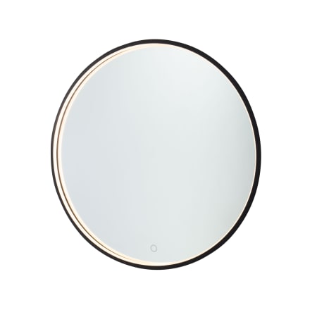 Artcraft Lighting Reflections 23-3/4" Diameter Circular Flat Accent Mirror Matte Black