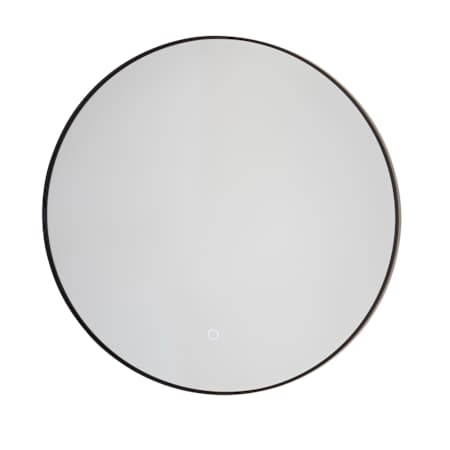 Artcraft Lighting Reflections 31-1/2" Diameter Transitional Oval Framed Bathroom Wall Mirror with Light Matte Black