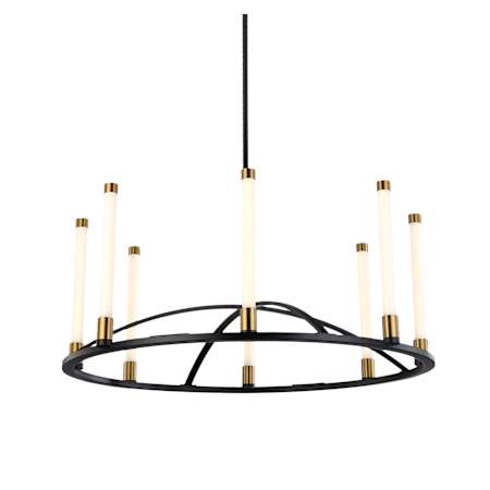 Artcraft Lighting Infiniti 32" Wide LED Ring Chandelier Matte Black / Brass