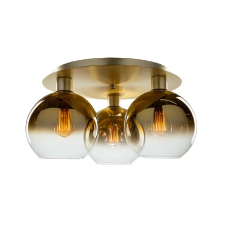 Artcraft Lighting Morning Mist 3 Light 20" Wide Semi-Flush Ceiling Fixture Gold