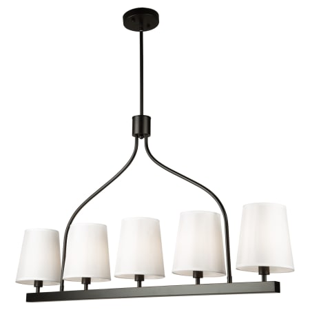 Artcraft Lighting Rhythm 5 Light 7" Wide Linear Smart Chandelier Black