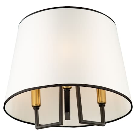 Artcraft Lighting Coco 3 Light 16" Wide Semi-Flush Ceiling Fixture Gold / Black