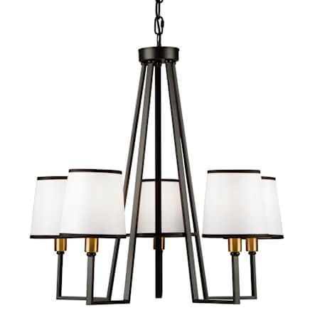 Artcraft Lighting Coco 5 Light 26" Wide Smart Chandelier Gold / Black